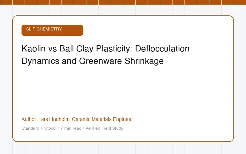 Kaolin vs Ball Clay Plasticity: Deflocculation Dynamics and Greenware Shrinkage