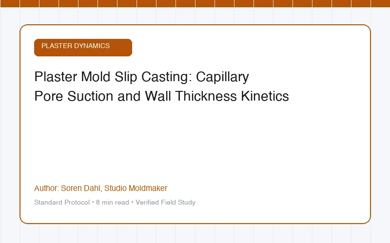 Plaster Mold Slip Casting: Capillary Pore Suction and Wall Thickness Kinetics