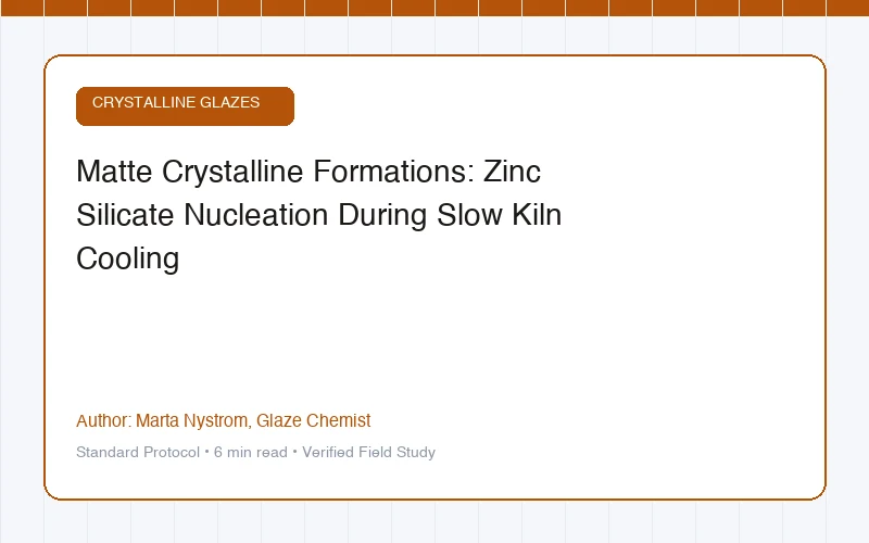 Matte Crystalline Formations: Zinc Silicate Nucleation During Slow Kiln Cooling
